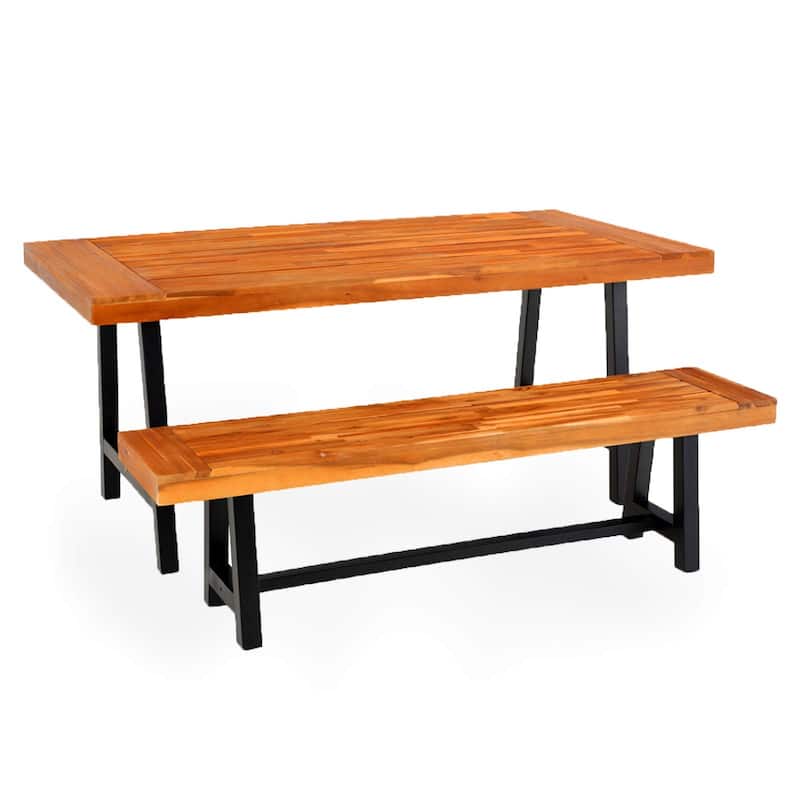 Sophia & William 2/3-Piece Wooden Garden Benches with or without the Wooden Garden Table