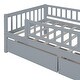 preview thumbnail 6 of 7, Twin Size Daybed Wood Bed with Two Drawers, Gray