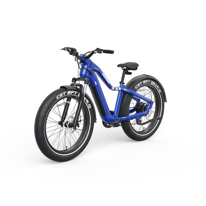 Step-Over Electric Mountain Bike - Blue - 26