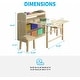 preview thumbnail 16 of 16, Kids Art Table and 2 Chairs,Kid Craft Table with Supplies Storage Shelves,Canvas Bins,Paper Roll for Preschool Toddler