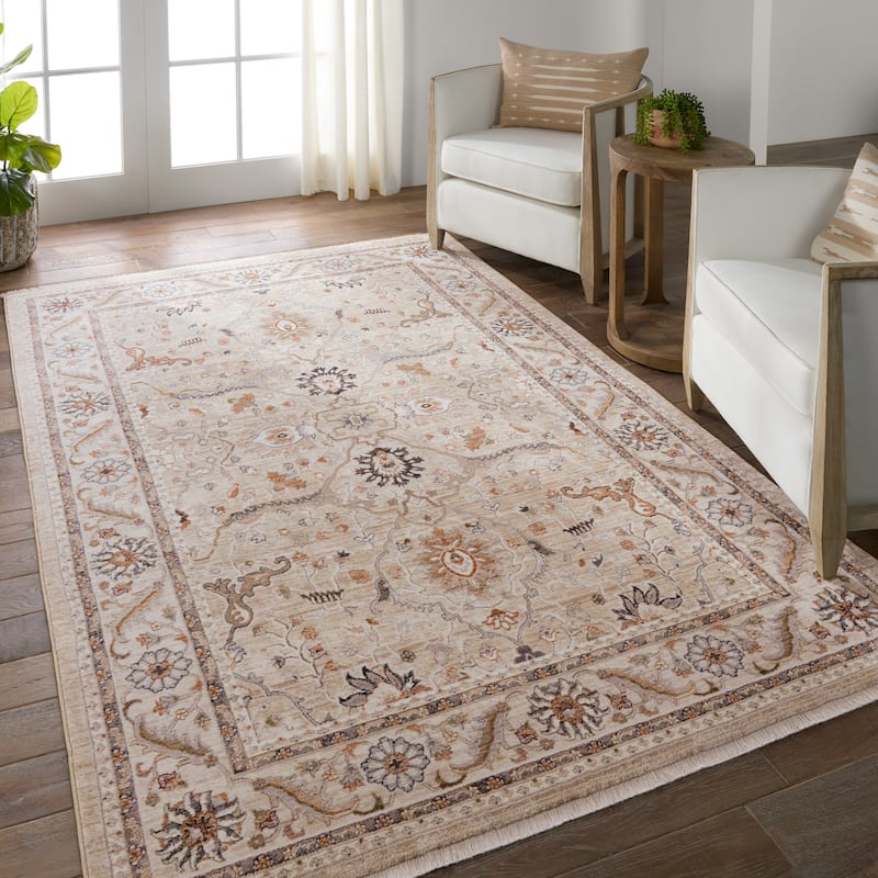 Romano Medallion Area Rug - 10' x 14' - Beige/Orange - Rectangle