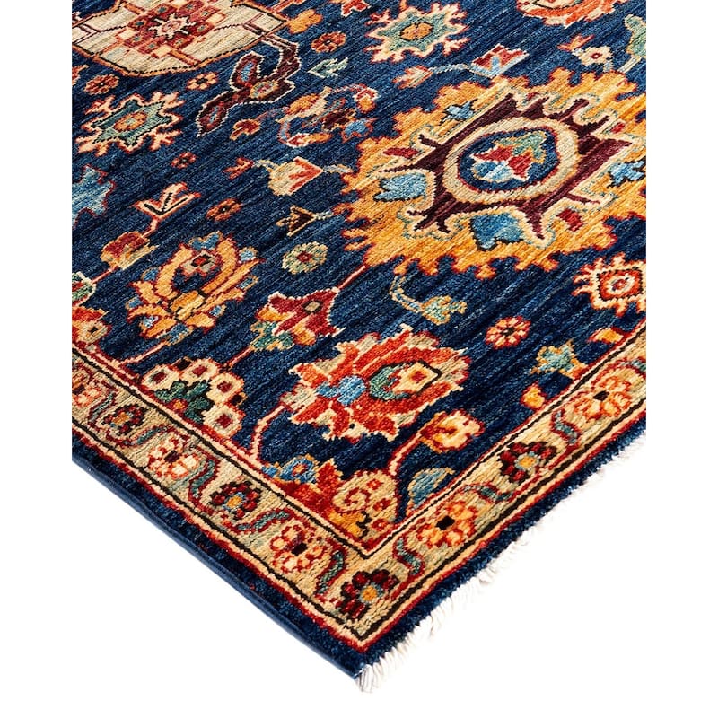 Serapi One-of-a-Kind Hand-Knotted Runner Rug - Blue, 2' 8" x 9' 9" - 2' 8" x 9' 9"