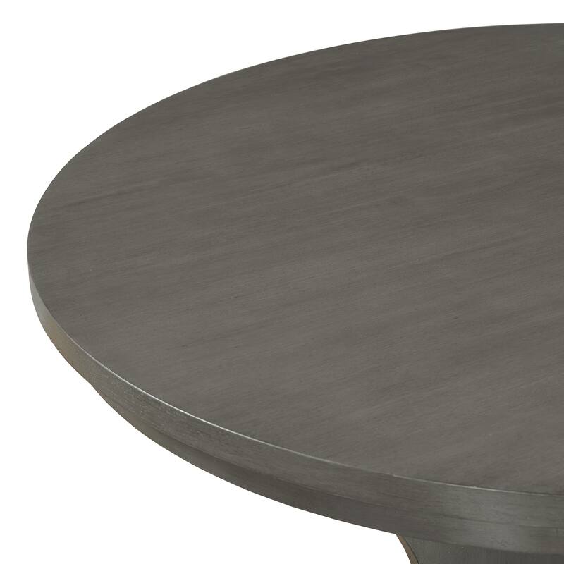 5-Piece Rustic Dining Set with Round Table, 3 Chairs & Bench