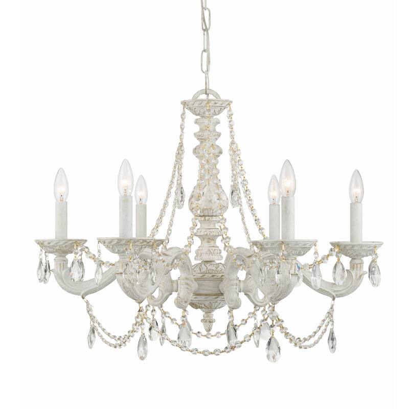 Crystorama Lighting Group Paris Market 6 Light 28" Wide Chandelier - Antique White