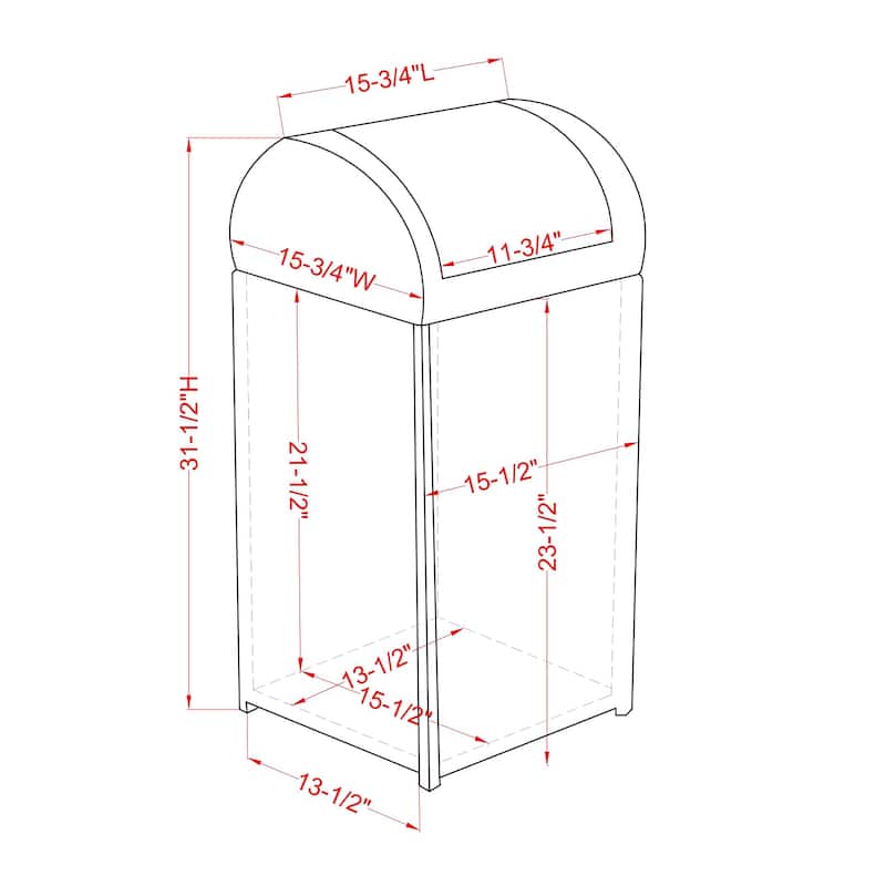 Alat Contemporary Wicker Outdoor Deck Storage Hamper by Furniture of America