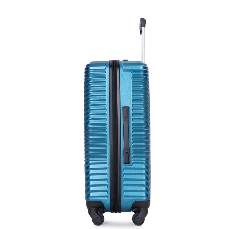 Merax 3 Piece ABS+PC Hardside Lightweight Luggage Sets with Two Hooks and Spinner Wheels, for Family Travel