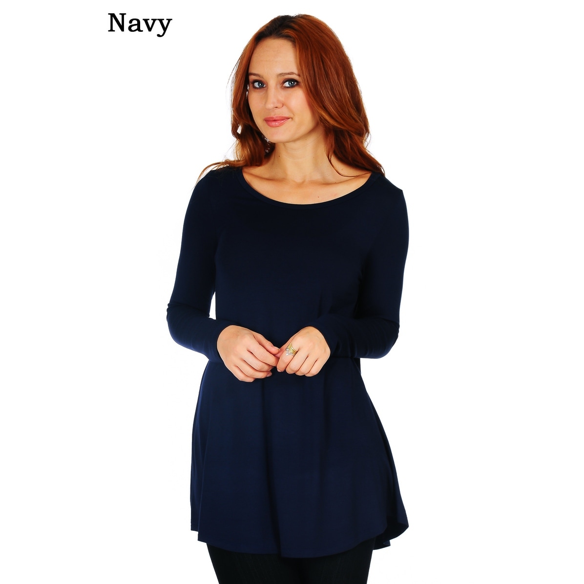 Shop Simply Ravishing Women S Scoop Long Sleeve Pleated Flare