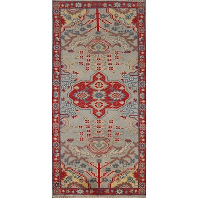 Animals Design Kazak Indian Foyer Rug Handmade Wool Carpet - 2'6"x 5'10"