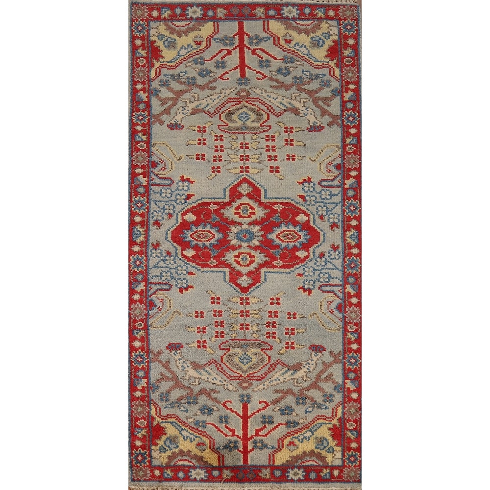 Animals Design Kazak Indian Foyer Rug Handmade Wool Carpet - 2'6"x 5'10"