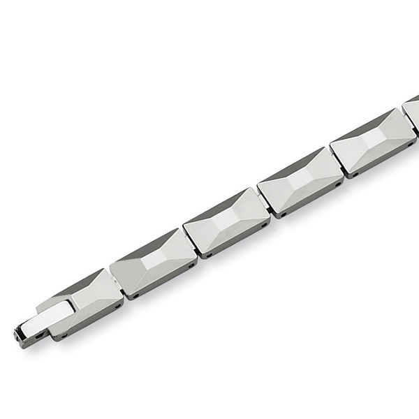 Chisel Polished Tungsten Carbide Bracelet - 8.25 Inches