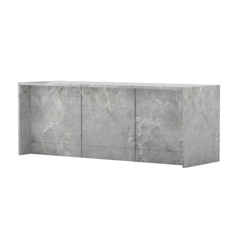 94.5” Extra Large Kitchen Island with Storage, Stone-Look Counter Height Island, Fully Assembled Modern Kitchen Furniture