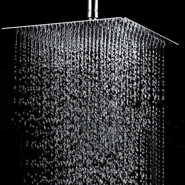 Costway 12 Square Stainless Steel Rain Shower Head Rainfall Costway 12 X27 Square Stainless Steel Rain Shower Head Rainfall