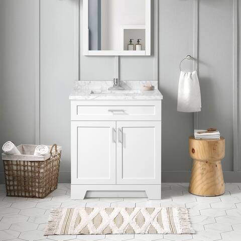 Ove Decors Darcy 30 in. Single Sink Bathroom Vanity in Pure White