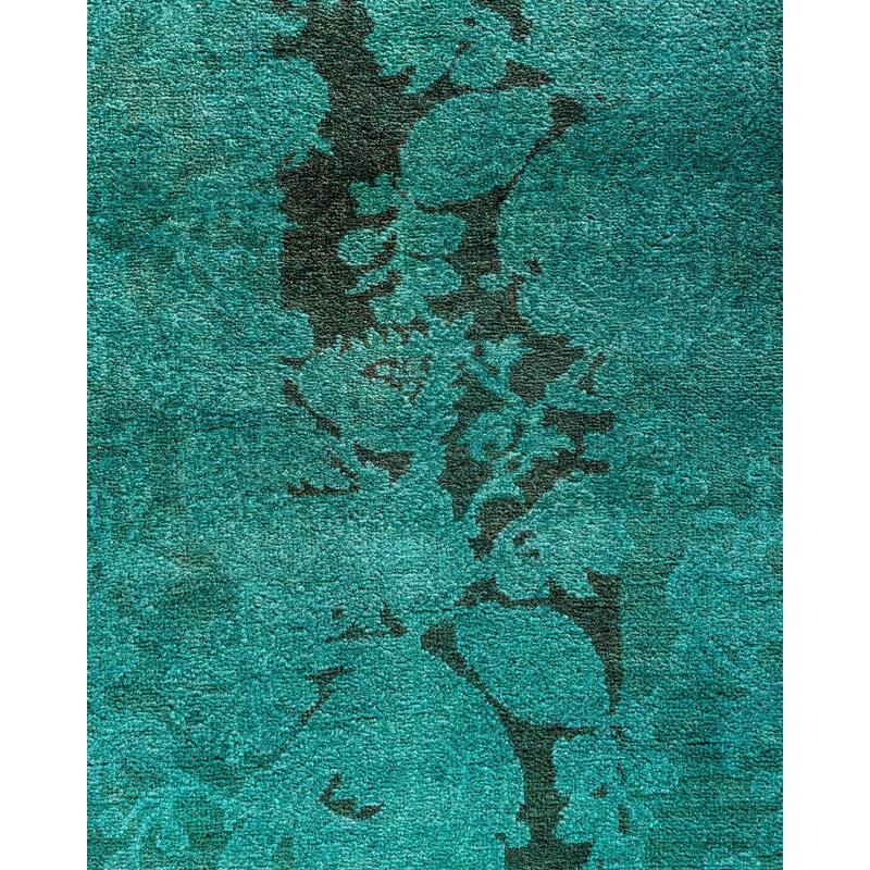 Contemporary Overdyed Wool Hand Knotted Runner - 2' 8" x 13' 0"
