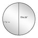 preview thumbnail 21 of 31, Mirror Trend Round Flat Metal-framed Wall Mirror