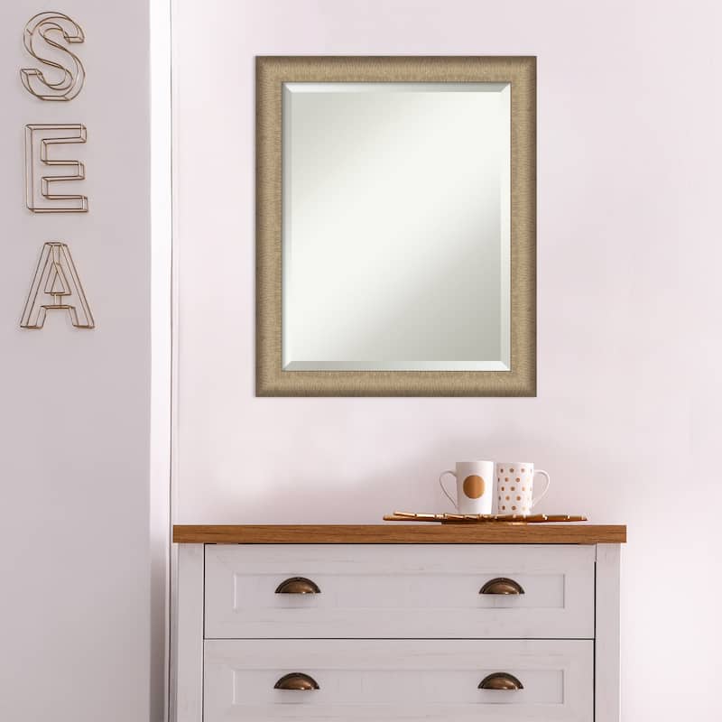Beveled Bathroom Wall Mirror - Elegant Frame