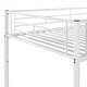 preview thumbnail 22 of 23, Twin Over Twin Bunk Bed with Ladder, Metal Bed with Full-Length Guardrail, Kid's Bed for Small Space, Bedroom, Silver