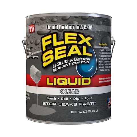 Flex Seal Clear Liquid Rubber Sealant Coating 1 gal. - 7.2 x 6.6 x 7.7
