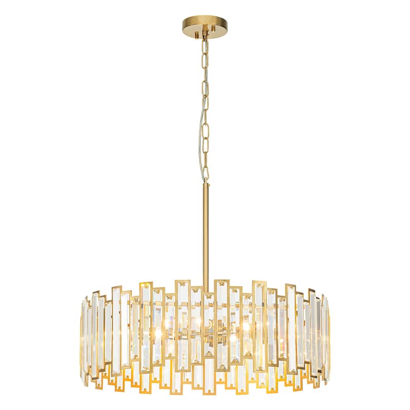 Gold Crystal Modern Ceiling Pendant Light Fixture Chandelier for Dining Room/ Living Room/ Bedroom/ Foyer