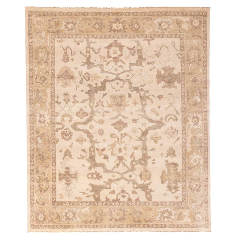 ECARPETGALLERY Hand-knotted Jules Serapi Ivory Wool Rug - 8'2 x 9'11
