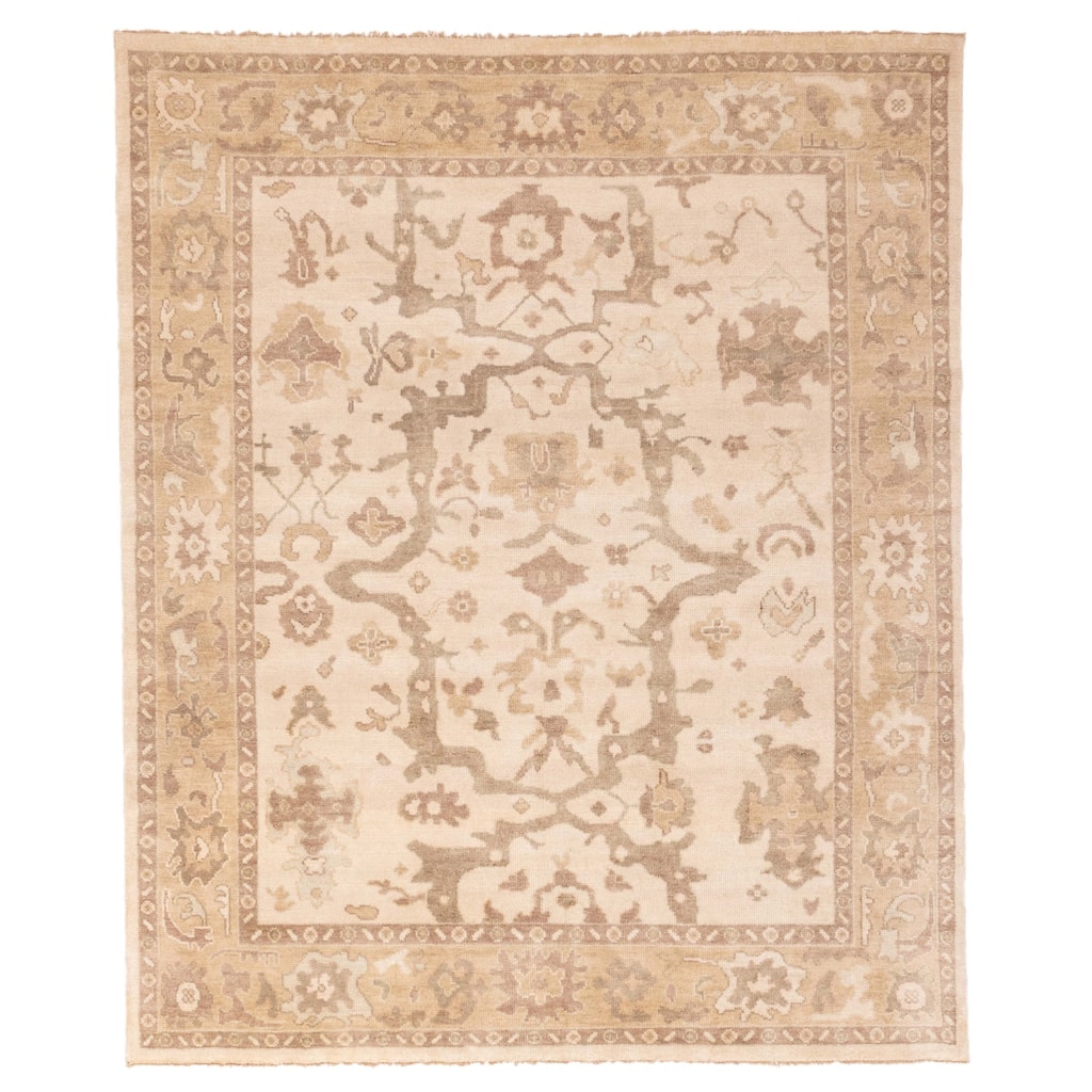 ECARPETGALLERY Hand-knotted Jules Serapi Ivory Wool Rug - 8'2 x 9'11