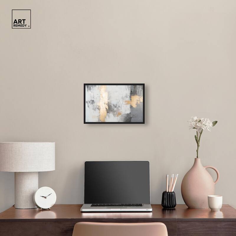 Gilded Gray III Canvas by Art Remedy