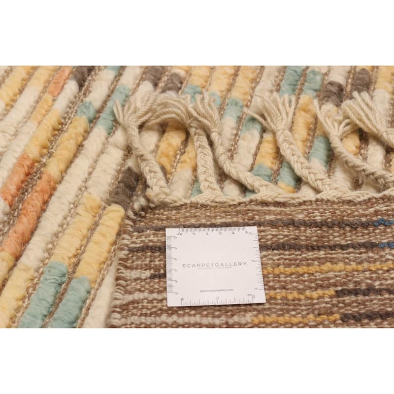 ECARPETGALLERY Hand-knotted Tangier Beige Wool Rug - 6'8 x 9'10