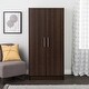 preview thumbnail 21 of 26, Bedroom Armoire Wardrobe Cabinet with Hanging Rail - 65'' H X 32'' W X 24.5'' D Dark-Brown