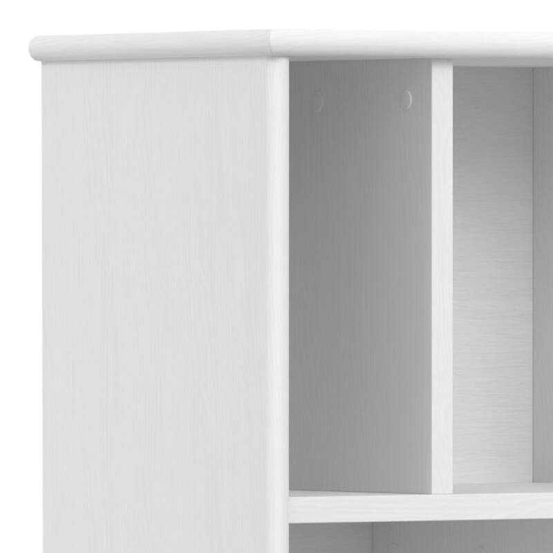 WYNDENHALL Tierney SOLID HARDWOOD 64 inch x 22 inch Mid Century Modern Bookcase and Storage Unit - 22"w x 14"d x 64" h