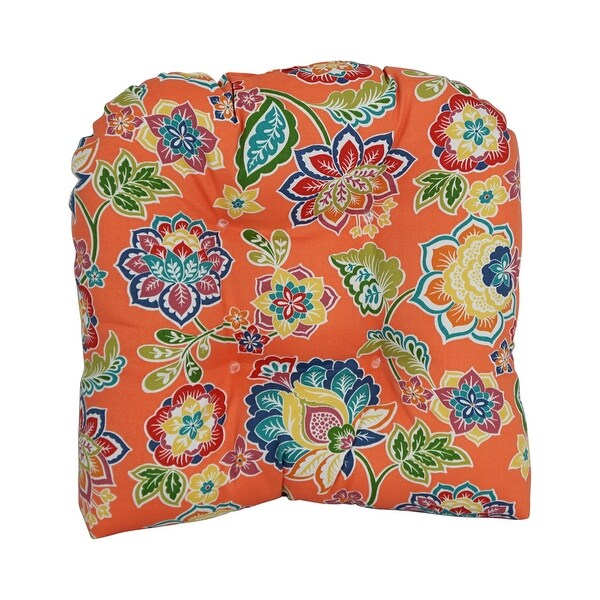 19-inch Rounded Back Tufted Indoor/Outdoor Chair Cushion