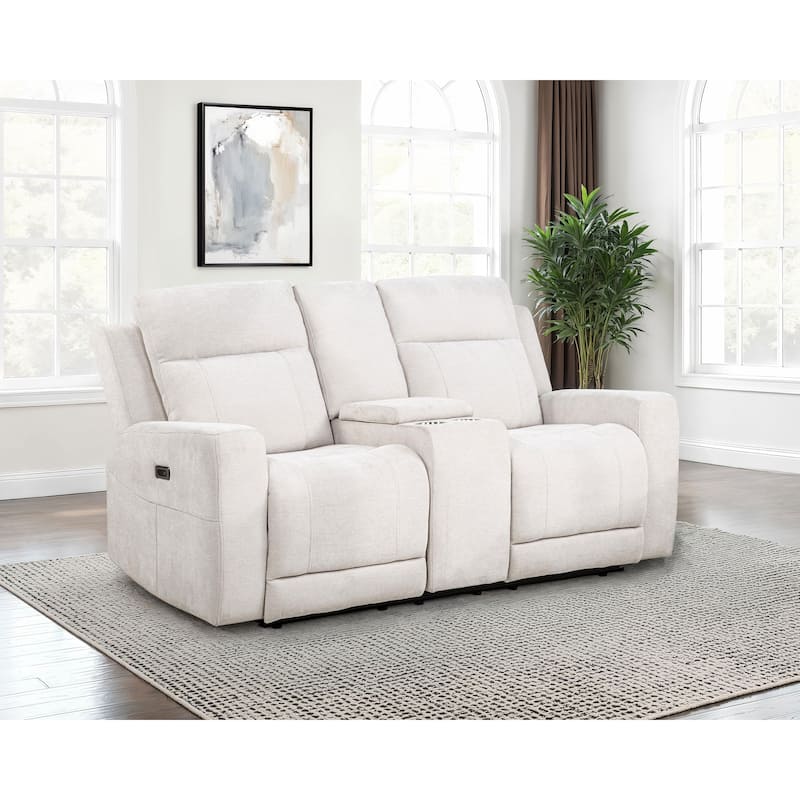 Kennett Chenille Upholstered Power Reclining Loveseat