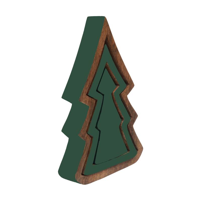 Christmas Tree Figurine Nested S/3