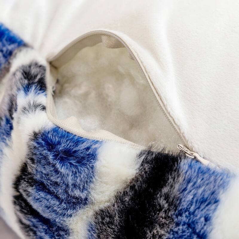 Multi Jacquard FauxFur BedRest, 20" x 18" x 17"