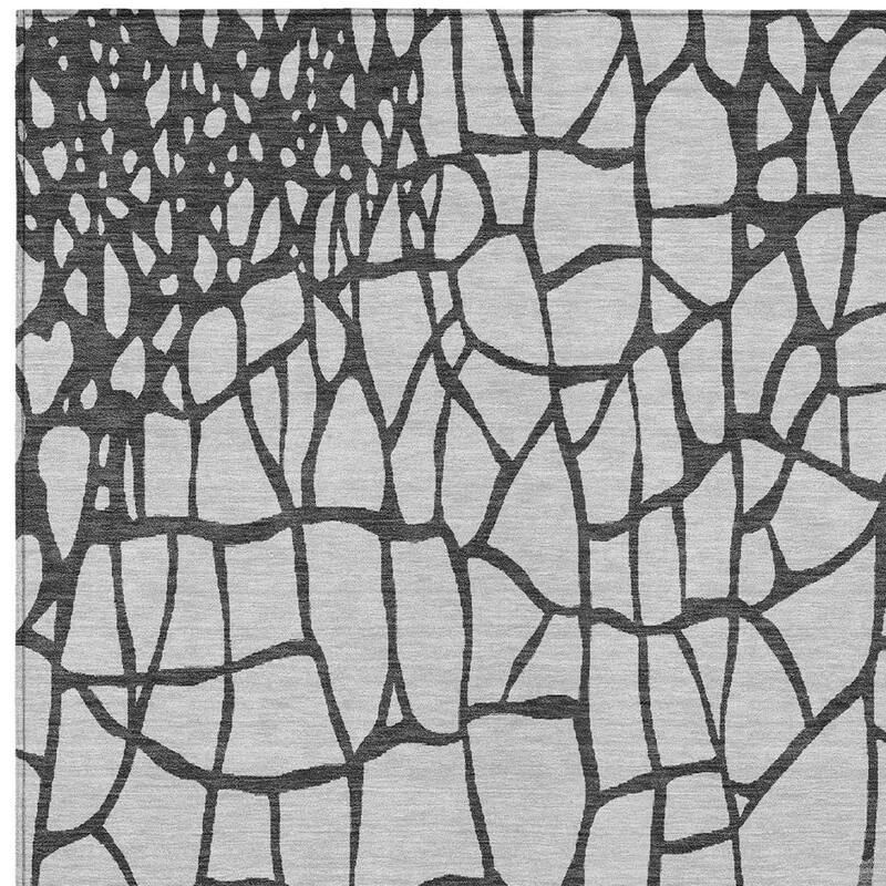 HomeRoots Abstract Transitional Rectangle Outdoor Rug