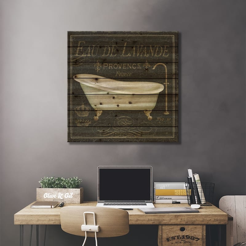 Bain De Luxe I Print On Wood by Daphne Brissonnet - Multi-Color