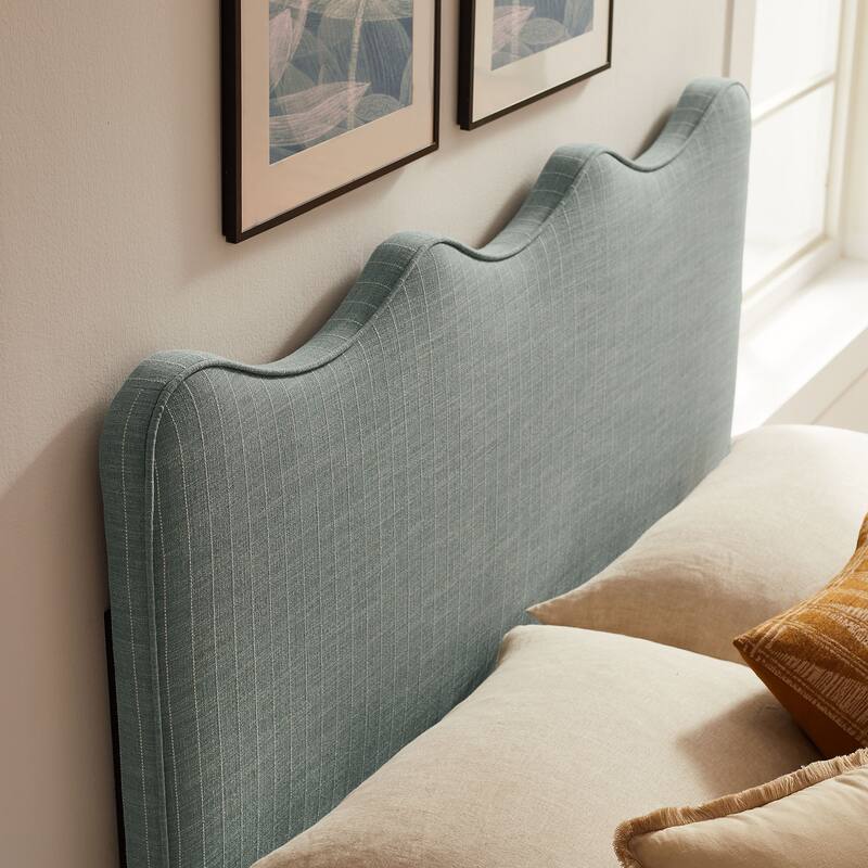 Athena Striped Fabric Upholstered Headboard