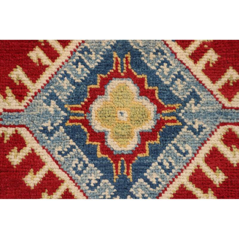 Traditional Red Kazak Oriental Foyer Rug Handmade Wool Carpet - 2'7" x 4'1"