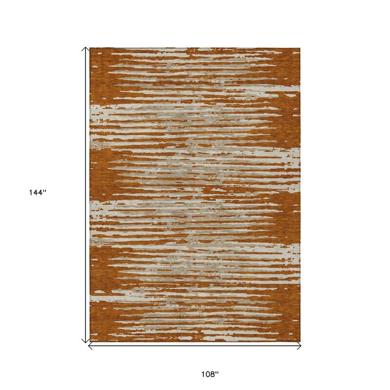 HomeRoots Striped Transitional Rectangle Outdoor Rug