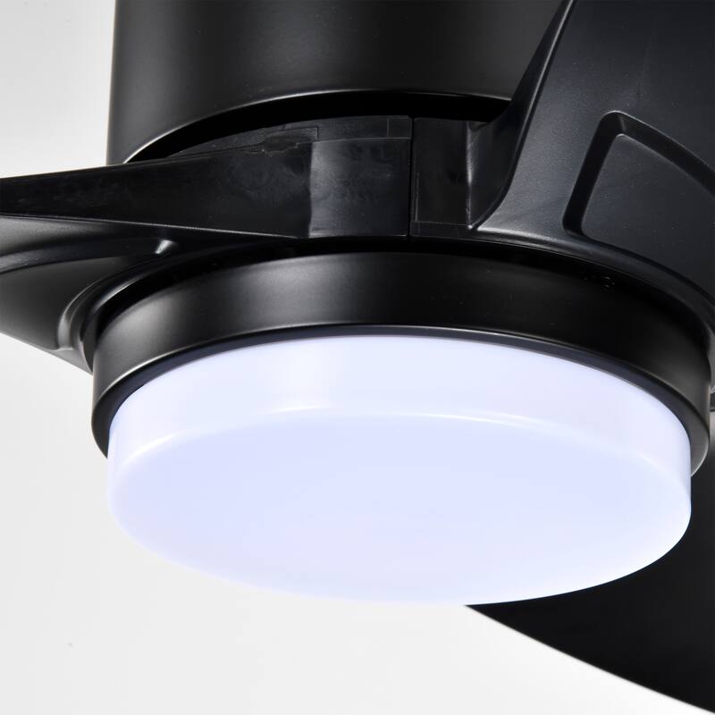 Genson SMART Black 3-Blade LED Lighted Ceiling Fan with Remote