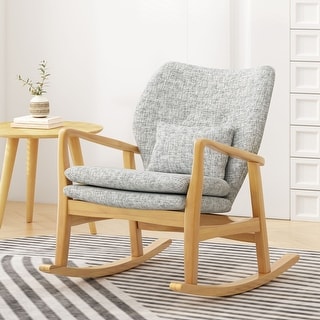 Benny Tufted Fabric Rocking Chair by Christopher Knight Home