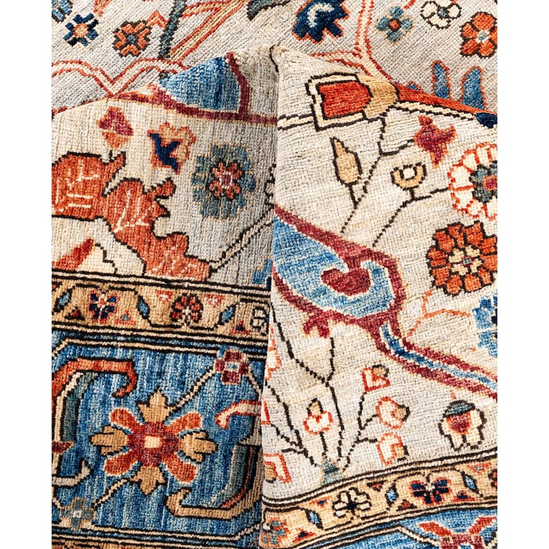 Serapi One-of-a-Kind Hand-Knotted Area Rug - Ivory - 7' 10" x 9' 11"