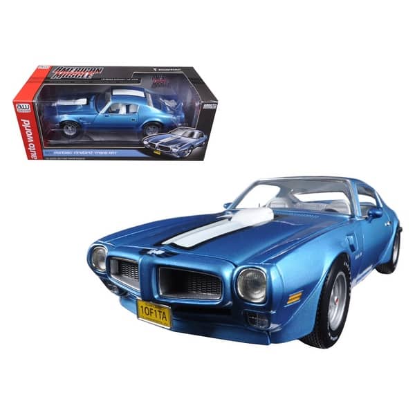 shop 1972 pontiac firebird trans am adriatic blue limited edition to 1002pc 1 18 diecast model car by autoworld overstock 15625679 1972 pontiac firebird trans am adriatic blue limited edition to 1002pc 1 18 diecast model car by autoworld