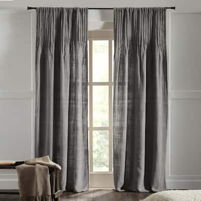 Raylan Linen Curtain, Grey, 108"