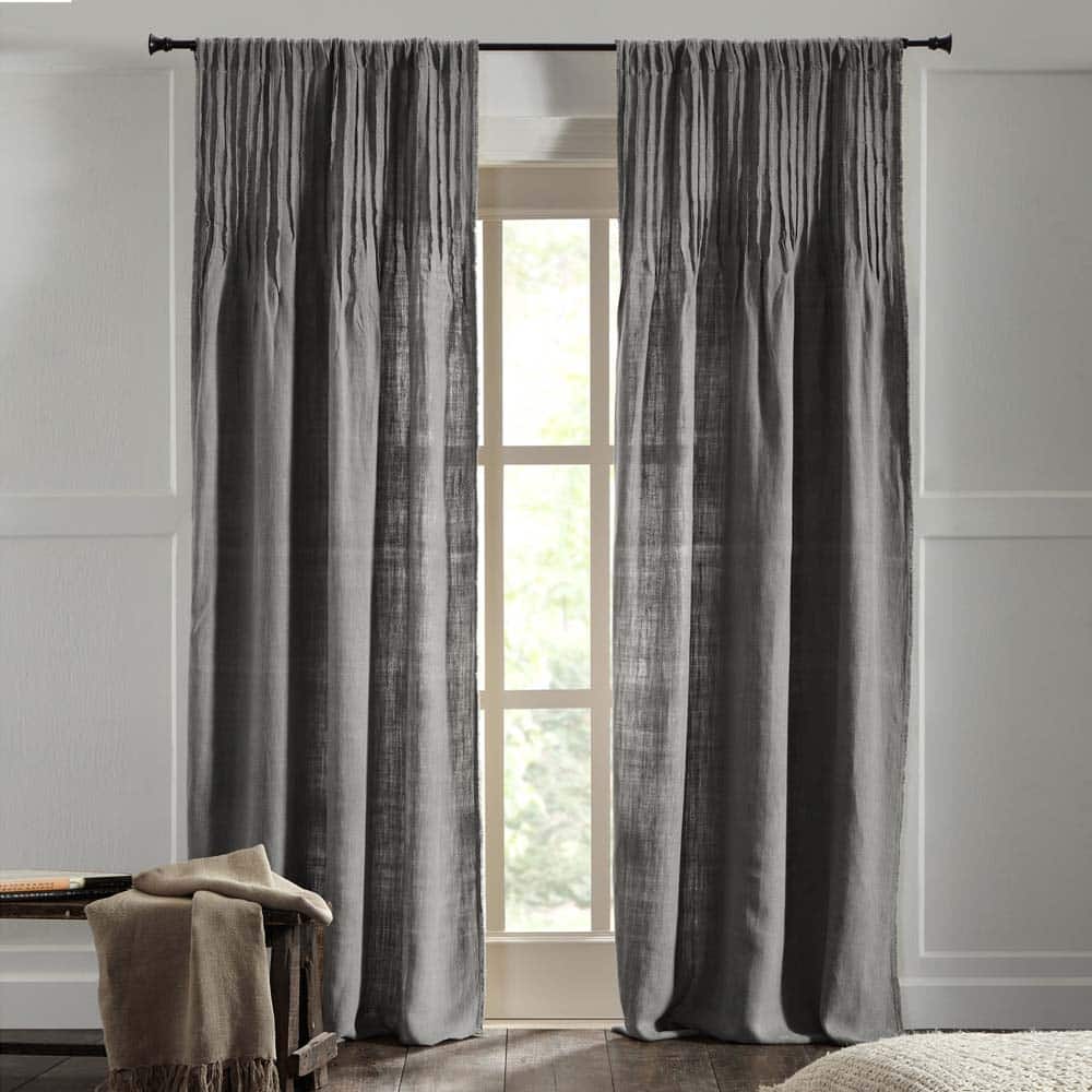 Raylan Linen Curtain, Grey, 108"
