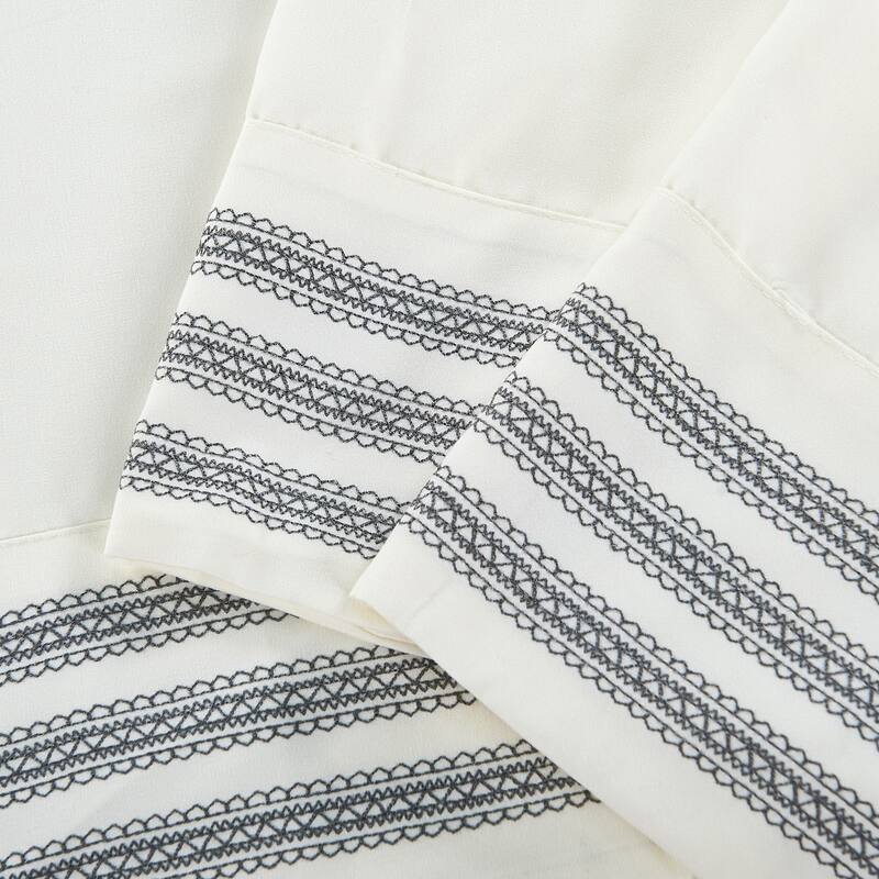 Serenta 4-piece Luxury Embroidered Bed Sheet Set