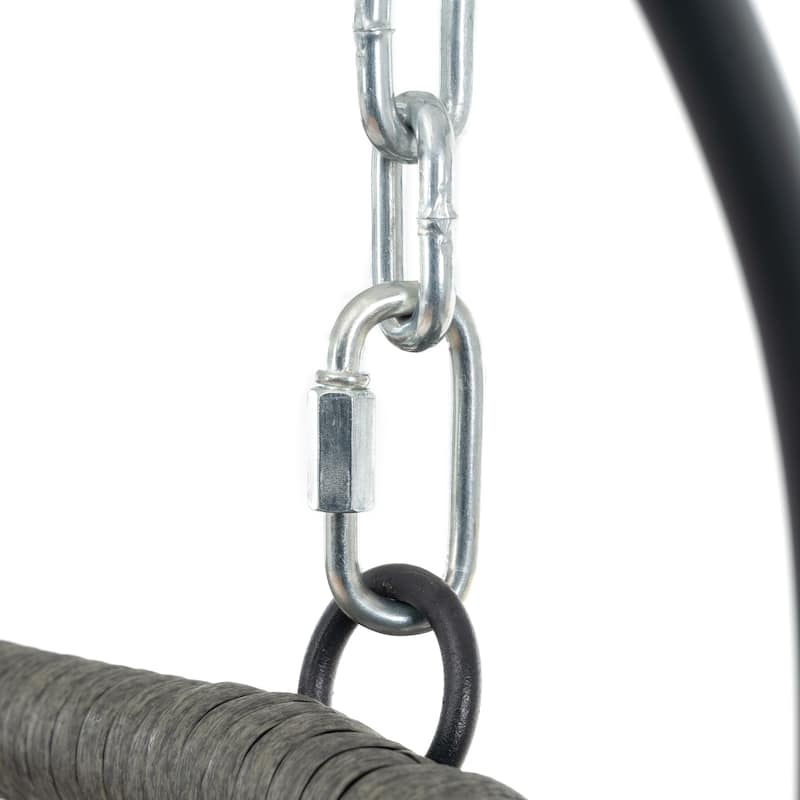 Steel Frame 2-Person Egg Chair with Stand