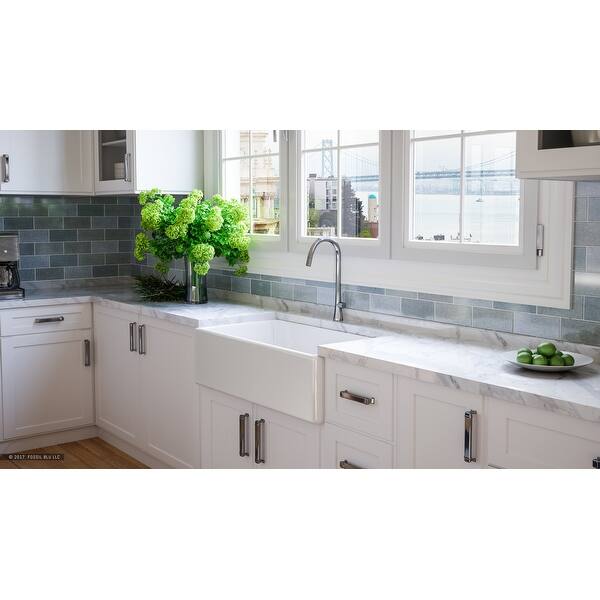 Shop Luxury 33 Inch Modern Fireclay Farmhouse Kitchen Sink Single