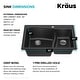 preview thumbnail 6 of 33, KRAUS Quarza Granite 33 inch 60/40 Undermount Drop-in Kitchen Sink