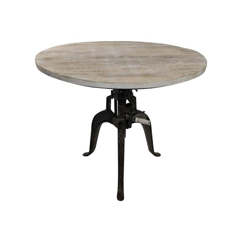 Height Adjustable Table with Natural Driftwood Top - 36"