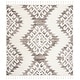 preview thumbnail 55 of 136, SAFAVIEH Moroccan Tassel Shag Iulieana Boho Tribal 2-inch Thick Rug 10' Square - Ivory/Brown - Square